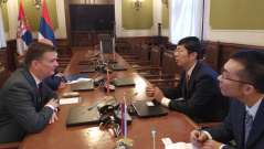 7. septembar 2022. Milenko Jovanov u razgovoru sa političkim savetnikom u ambasadi NR Kine
